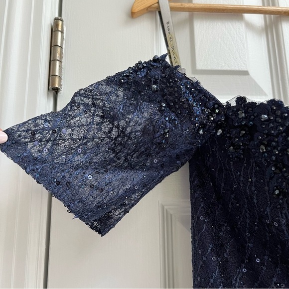 [rina dimontella] formal sweetheart embellished column gown blue - Picture 7 of 16